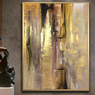Oversized Abstract Painting Original Gold Leaf Abstract Paintings On Canvas Modern Abstract Art Contemporary Artwork | RADIANCE OF ETERNITY