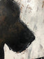 Oil canvas Painting Abstract Dog Silhouette Paintings on Canvas Black and white Painting Fine Art Office Decor Animal Painting Dog Wall Art | LOVE DOG
